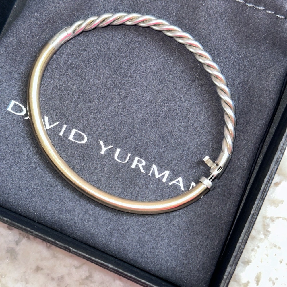 David Yurman smooth + cable two tone bracelet